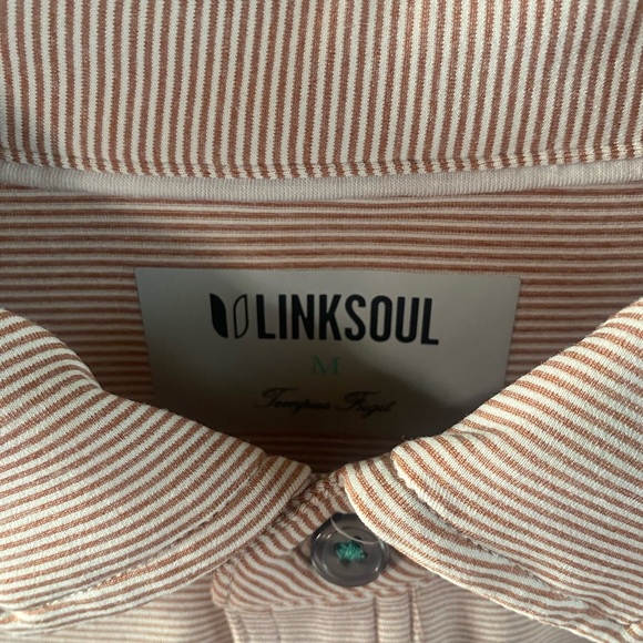 Linksoul Men's Polo Shirt - Red/Burgundy - Picture 3 of 3